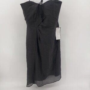 J. Crew Gray Silk Special Occasion Strappless Dress Size 12